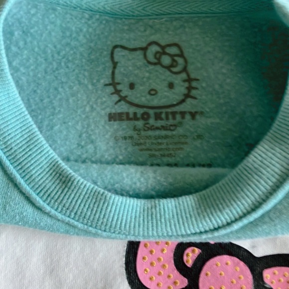 Hello Kitty Blue Sweater with Pink and Gold Accents - Picture 2 of 4